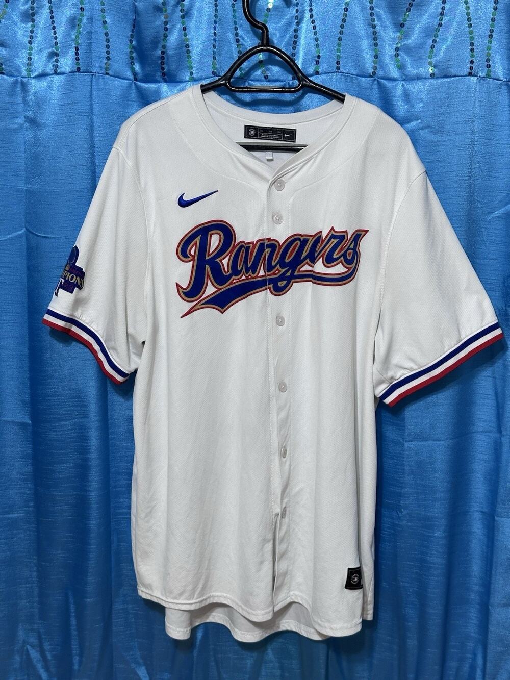 Texas Rangers Jersey Adolis Garcia 2024 Authentic Gold Elite Nike Size 52 XXL